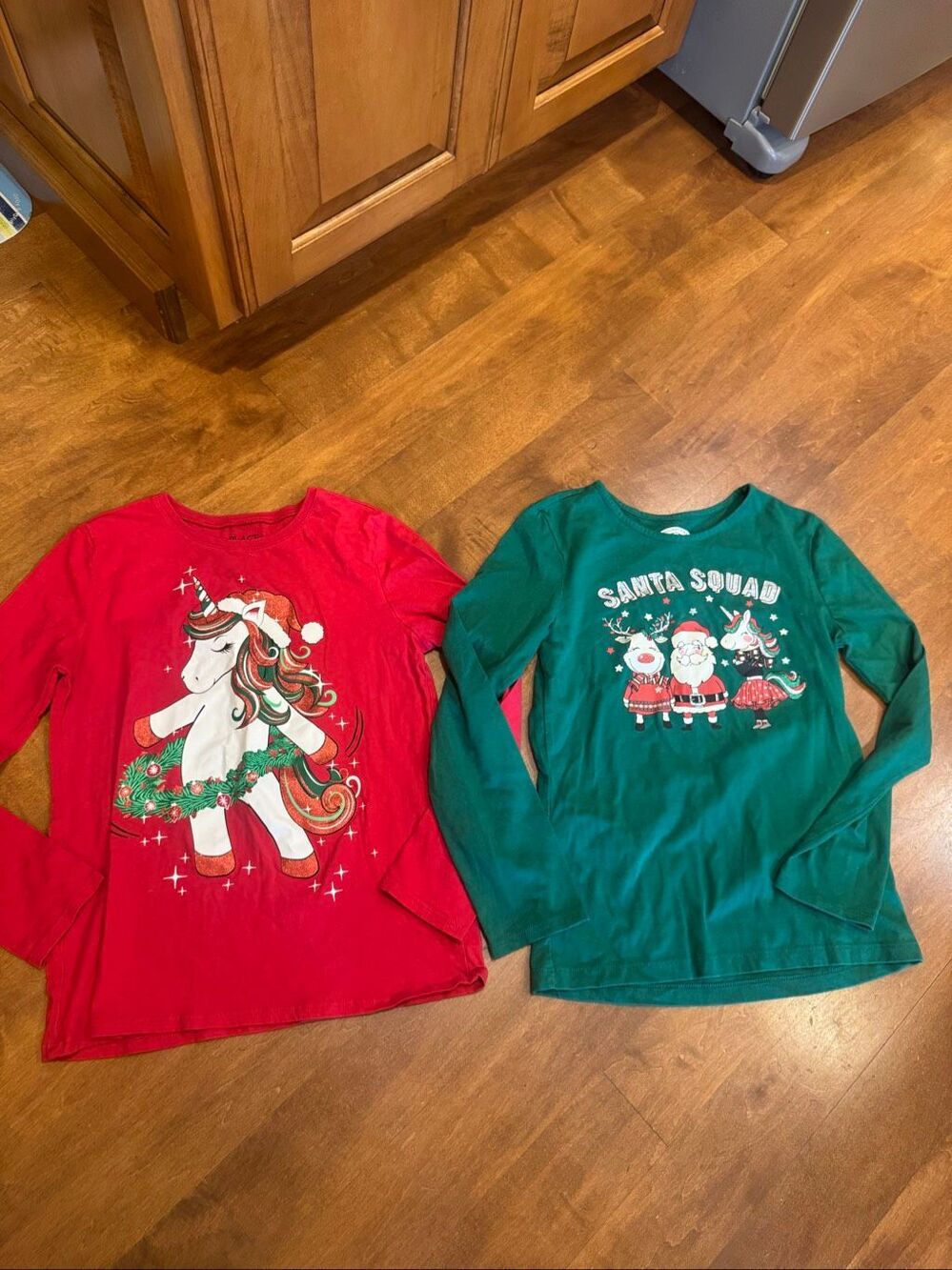 Girls Christmas Shirt Bundle Size 10/12 Children’s Place Holiday Time Unicorn